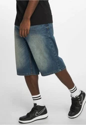 Rocawear Stoffhose Baggy Fit Jeansshort FRI Blau/Dunkelblau