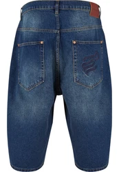 Rocawear Stoffhose Baggy Fit Jeansshort FRI Blau/Dunkelblau