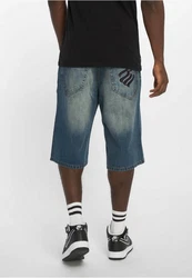Rocawear Stoffhose Baggy Fit Jeansshort FRI Blau/Dunkelblau