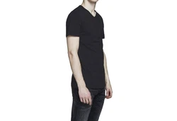 Jack & Jones T-Shirt JACBASIC V-NECK TEE Schwarz