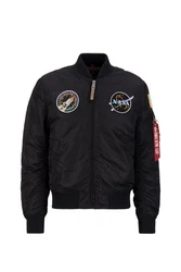 Alpha Industries Bomberjacke MA-1 VF NASA Schwarz/Grau/Blau