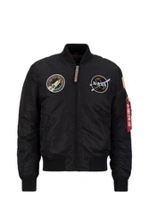 Alpha Industries Bomberjacke MA-1 VF NASA Schwarz/Grau/Blau