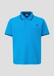 s.Oliver Kurzarmshirt Poloshirt mit Logo-Detail Blau/Türkis/Hellblau