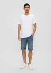 s.Oliver Stoffhose Jeans-Shorts Straight Leg High Rise Weiß/Creme/Hellblau