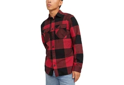Jack & Jones Karohemd JJEDARREN Overshirt LS Dunkelrot/Rot