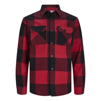 Jack & Jones Karohemd JJEDARREN Overshirt LS Dunkelrot/Rot Jack & Jones Karohemd JJEDARREN Overshirt LS Dunkelrot/Rot