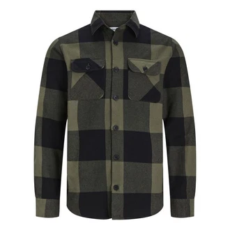 Jack & Jones Karohemd JJEDARREN Overshirt LS Dunkelgrün/Grün Jack & Jones Karohemd JJEDARREN Overshirt LS Dunkelgrün/Grün