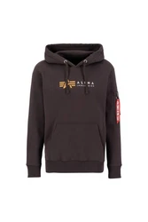 Alpha Industries Hoody Alpha Label Grau/Dunkelgrau/Braun/Dunkelbraun/Khaki/Schwarz