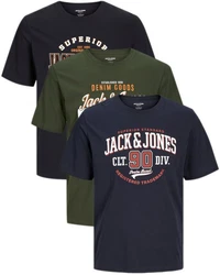 Jack & Jones Print-Shirt (Spar Set, 3er-Pack) 