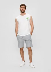 s.Oliver Bermudas Chino-Shorts Weiß/Creme/Grün