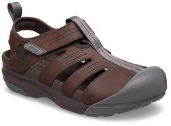 Crocs Yukon Fisherman Sandale Halbschuh Slipper Trekkingschuh Dunkelbraun/Braun/Beige/Grau