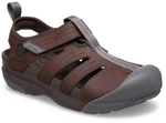 Crocs Yukon Fisherman Sandale Halbschuh Slipper Trekkingschuh Dunkelbraun/Braun/Beige/Grau