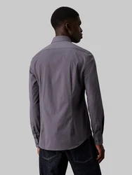 Calvin Klein Hemd Dunkelgrau/Grau/Braun