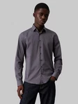 Calvin Klein Hemd Dunkelgrau/Grau/Braun