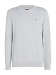 Tommy Jeans Rundhalspullover TJM SLIM ESSENTIAL LIGHT SWEATER Grau