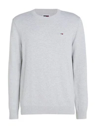 Rundhalspullover TJM SLIM ESSENTIAL LIGHT SWEATER mit Flag-Patch