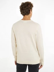 Calvin Klein Pullover COTTON SILK BLEND CN SWEATER Khaki/Creme/Weiß/Beige