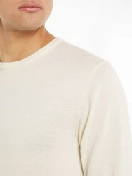 Calvin Klein Pullover COTTON SILK BLEND CN SWEATER Khaki/Creme/Weiß/Beige