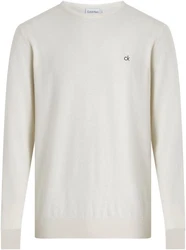 Calvin Klein Pullover COTTON SILK BLEND CN SWEATER Khaki/Creme/Weiß/Beige