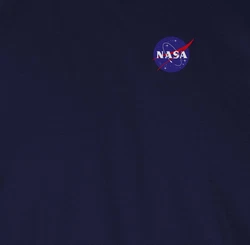 Shirtracer Rundhalsshirt NASA Logo Space X Merchandise Weltraum Weltall Dunkelblau/Blau