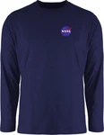 Shirtracer Rundhalsshirt NASA Logo Space X Merchandise Weltraum Weltall Dunkelblau/Blau