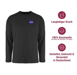 Shirtracer Rundhalsshirt NASA Logo Space X Merchandise Weltraum Weltall Dunkelgrau/Schwarz/Dunkelblau/Grau/Hellgrau/Braun