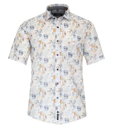 CASAMODA Kurzarmhemd Kent Casual Weiß/Creme/Blau/Mischfarben/Silber/Dunkelgrau/Rot