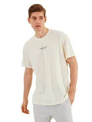 COMEOR Oversize-Shirt Herren T-Shirt Urban Streetwear Beige/Khaki/Weiß