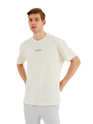 COMEOR Oversize-Shirt Herren T-Shirt Urban Streetwear Beige/Khaki/Weiß