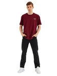 COMEOR Oversize-Shirt Herren T-Shirt Urban Streetwear Dunkelrot/Bordeaux/Rot