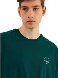 COMEOR Oversize-Shirt Herren T-Shirt Urban Streetwear Dunkelgrün/Grün/Türkis
