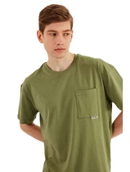 COMEOR Oversize-Shirt Herren T-Shirt Urban Streetwear Dunkelgrün/Grün/Khaki