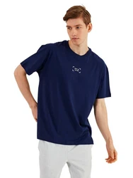 COMEOR Oversize-Shirt Herren T-Shirt Urban Streetwear Dunkelblau/Blau/Hellblau