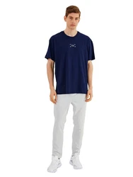 COMEOR Oversize-Shirt Herren T-Shirt Urban Streetwear Dunkelblau/Blau/Hellblau