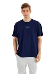 COMEOR Oversize-Shirt Herren T-Shirt Urban Streetwear Dunkelblau/Blau/Hellblau