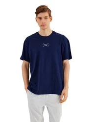 COMEOR Oversize-Shirt Herren T-Shirt Urban Streetwear Dunkelblau/Blau/Hellblau