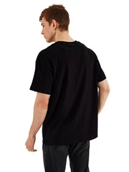COMEOR Oversize-Shirt Herren T-Shirt Urban Streetwear Schwarz