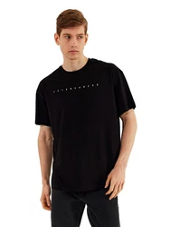 COMEOR Oversize-Shirt Herren T-Shirt Urban Streetwear Schwarz