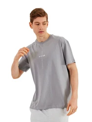 COMEOR Oversize-Shirt Herren T-Shirt Urban Streetwear Grau