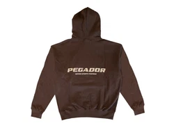 Pegador Kapuzenpullover Colne Logo Braun/Grau/Dunkelbraun/Rot