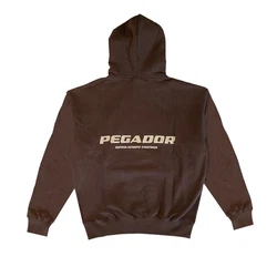 Pegador Kapuzenpullover Colne Logo Braun/Grau/Dunkelbraun/Rot