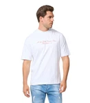 Denim House T-Shirt Oversized Fit mit besonderem Druck (E698) Weiß (E1075)