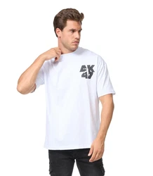 Denim House T-Shirt Oversized Fit mit besonderem Druck (E698) Weiß (E698)