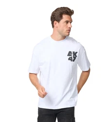 Denim House T-Shirt Oversized Fit mit besonderem Druck (E698) Weiß (E698)