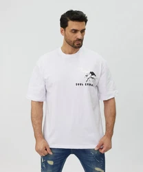 Denim House T-Shirt Lässiges Oversized T-Shirt mit besonderem Digitalprint Weiß