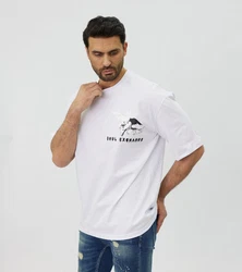 Denim House T-Shirt Lässiges Oversized T-Shirt mit besonderem Digitalprint Weiß