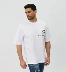 Denim House T-Shirt Lässiges Oversized T-Shirt mit besonderem Digitalprint Weiß