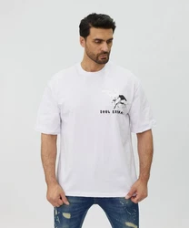 Denim House T-Shirt Lässiges Oversized T-Shirt mit besonderem Digitalprint Weiß