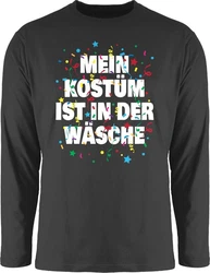 Shirtracer Rundhalsshirt Mein Kostüm ist in der Wäsche Konfetti Karneval & Fasching 