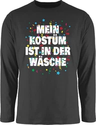 Shirtracer Rundhalsshirt Mein Kostüm ist in der Wäsche Konfetti Karneval & Fasching 